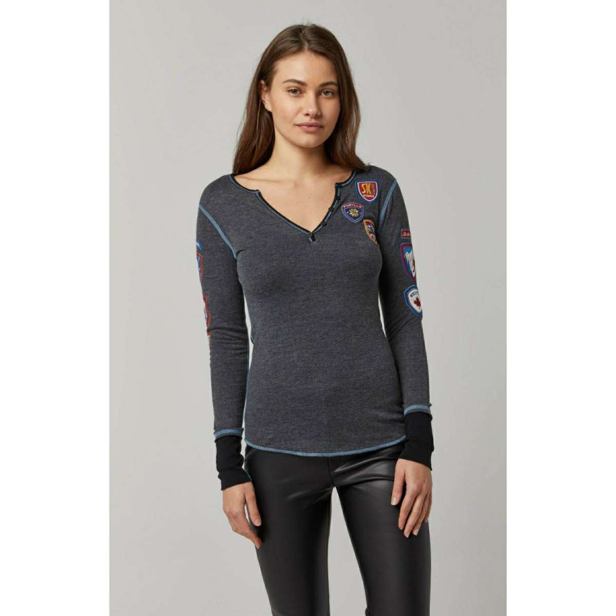 Womens Clothing * | Quick Delivery Alp-N-Rock Ski The World Henley Shirt Womens