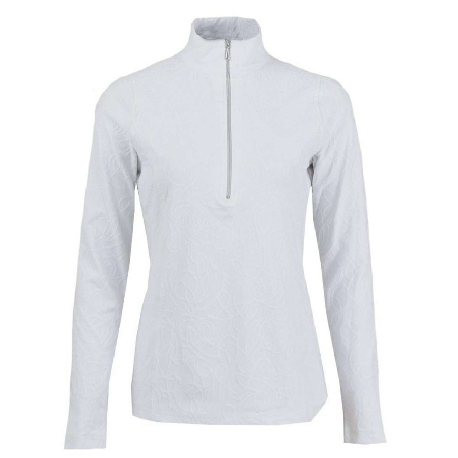 Womens Clothing * | Exclusive Design Sno Skins Scribble Jaquard 1/4-Zip Mid-Layer Top Womens