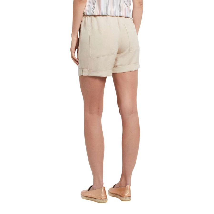 Womens Clothing * | Store Tribal Pull-On Linen-Blend Shorts Womens