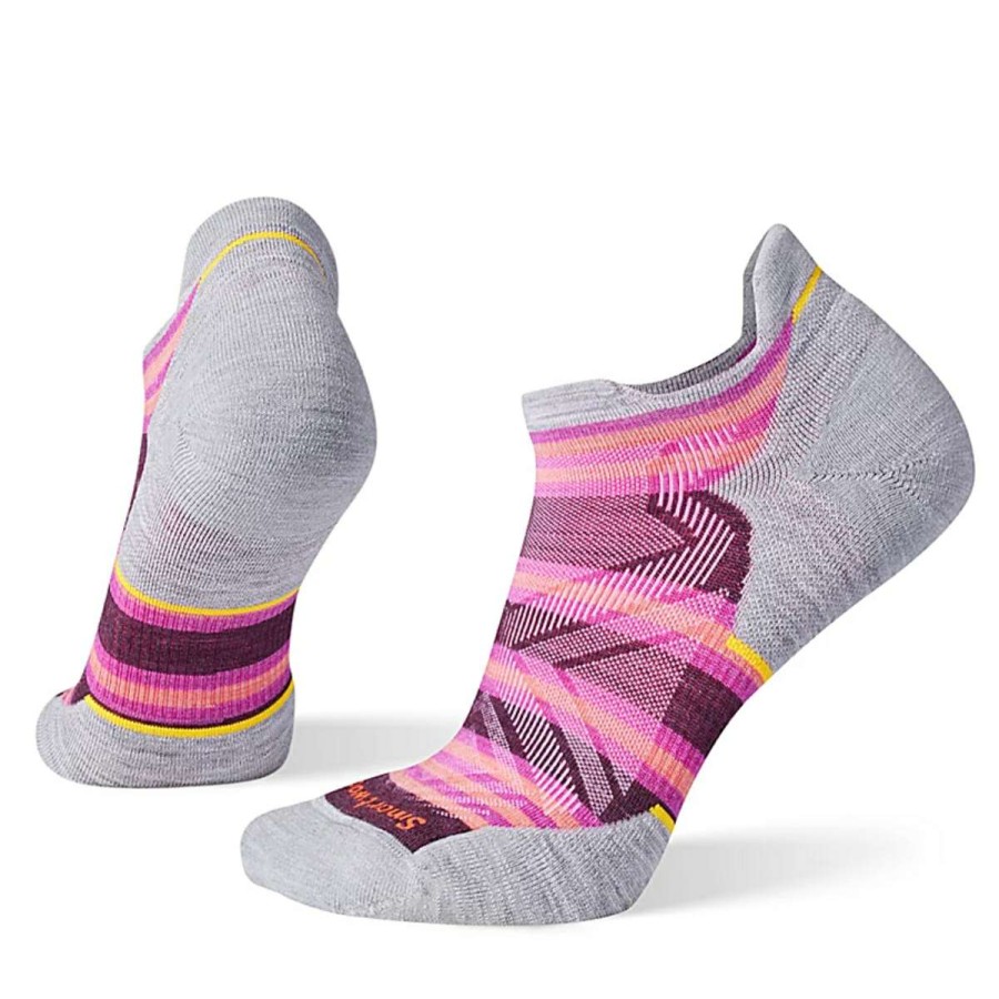 Womens Clothing * | Cheaper Smartwool Run Targeted Cushion Striped Low Ankle Socks Womens